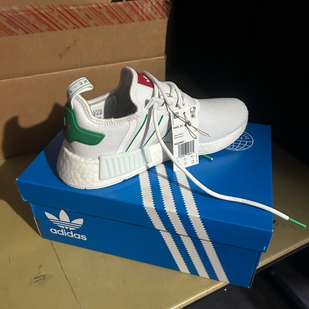 COPY - adidas White and Green Athletic Shoes
